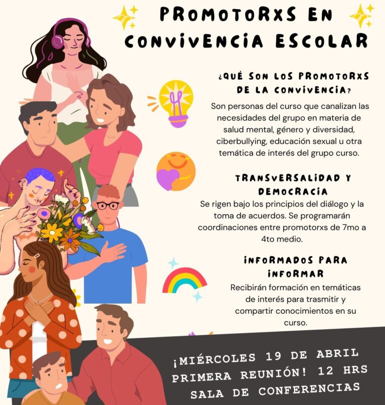 Información “Promotores en Convivencia Escolar”