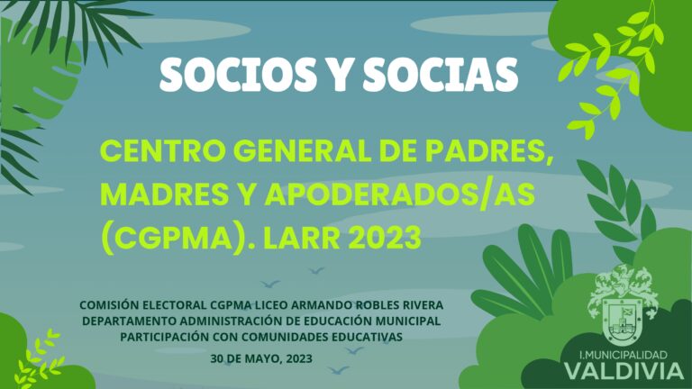 ELECCIÓN CENTRO GENERAL DE PADRES Y APODERADOS/AS